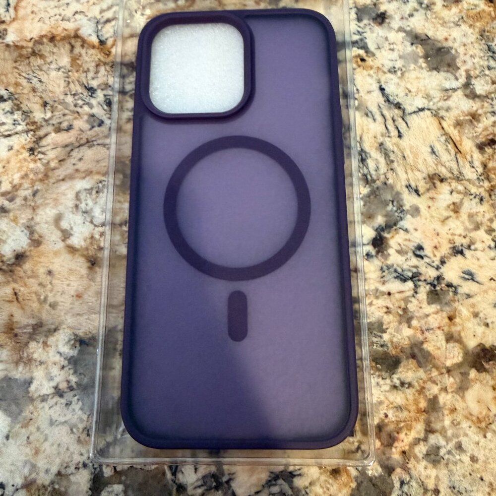 OPXYL iPhone 14 Pro Max MagSafe Case – Deep Purple Clear Frosted